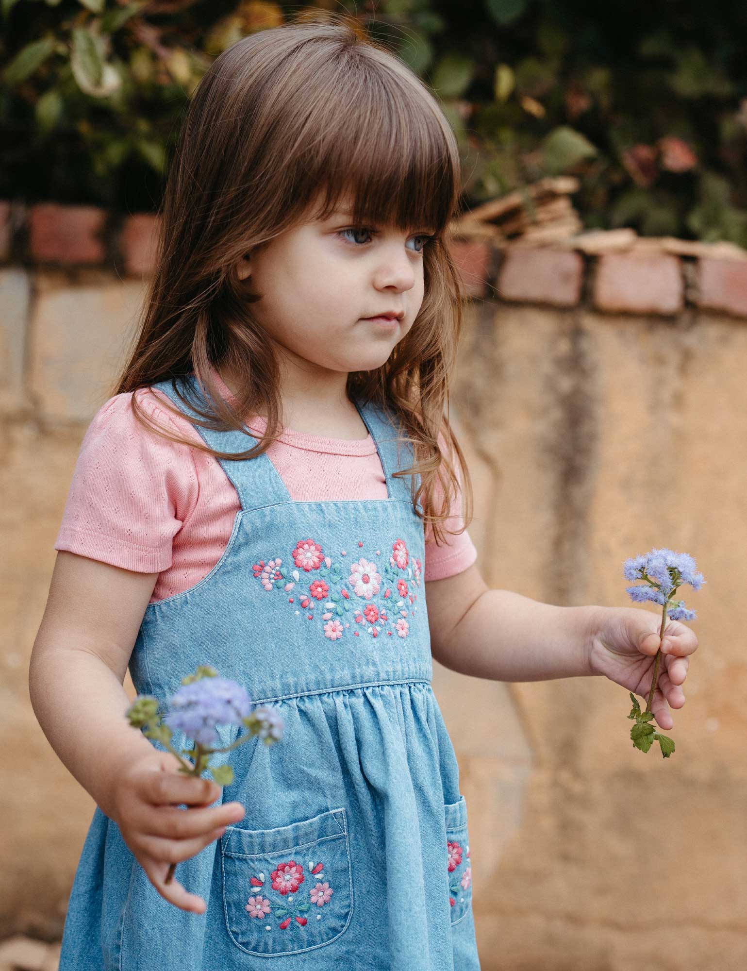 Purebaby Pointelle Tee - Papaya