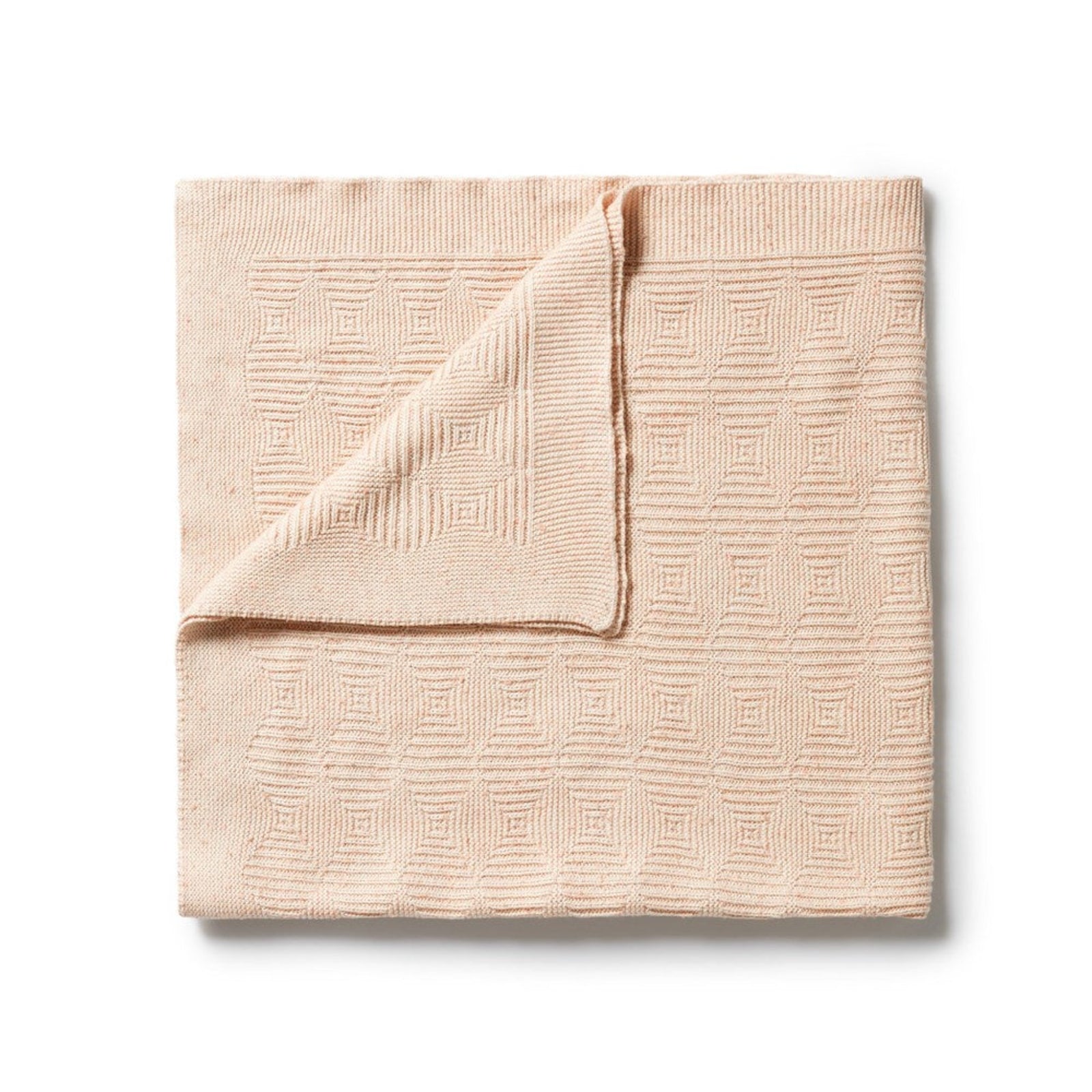 Wilson and Frenchy Knitted Jacquard Blanket Cantaloupe Fleck