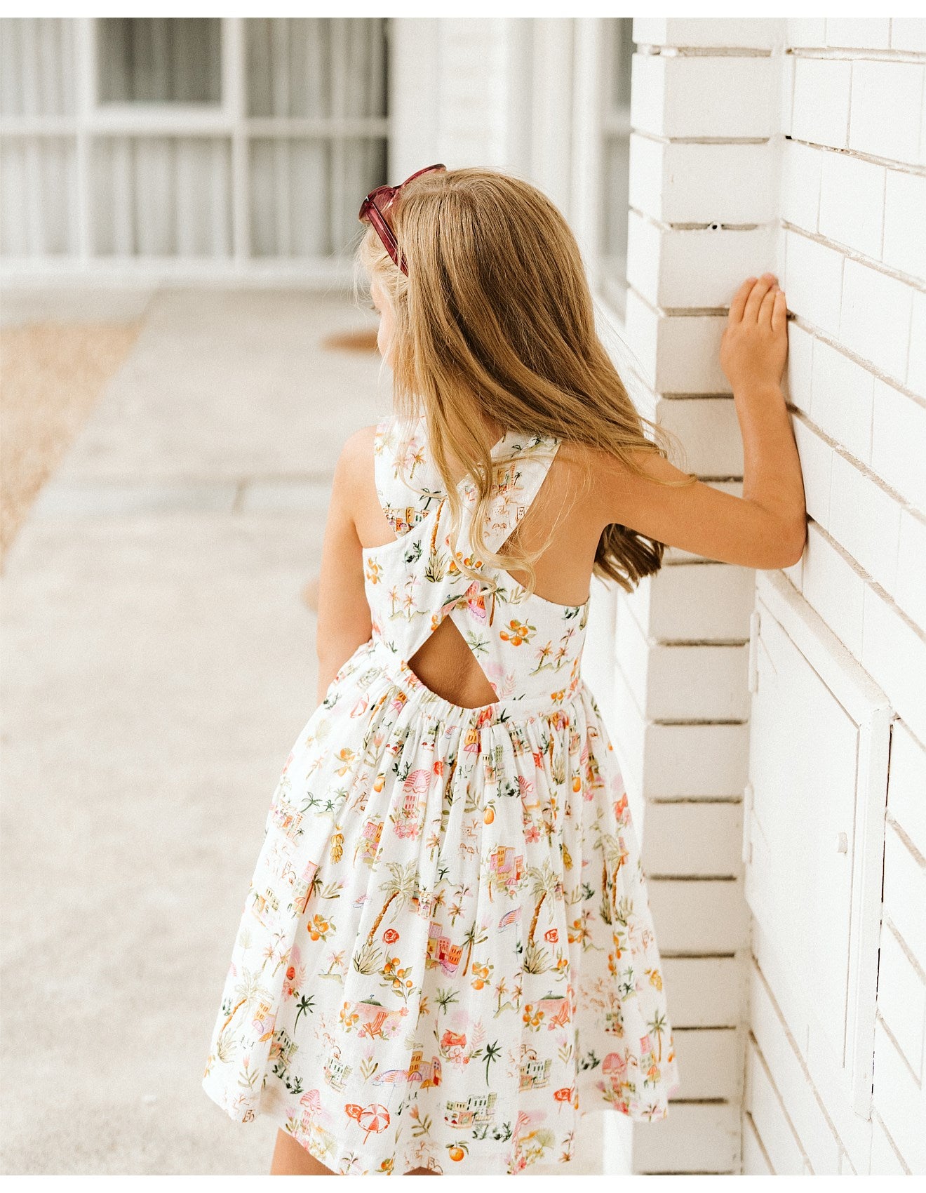 Paradiso Print Cross Back Dress - 1-7Y
