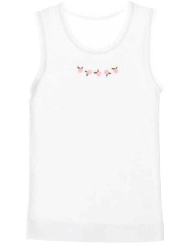 Marquise Embroidered Singlet 3 Pack in Pink