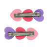 Glitter Hearts Alligator Hair Clips