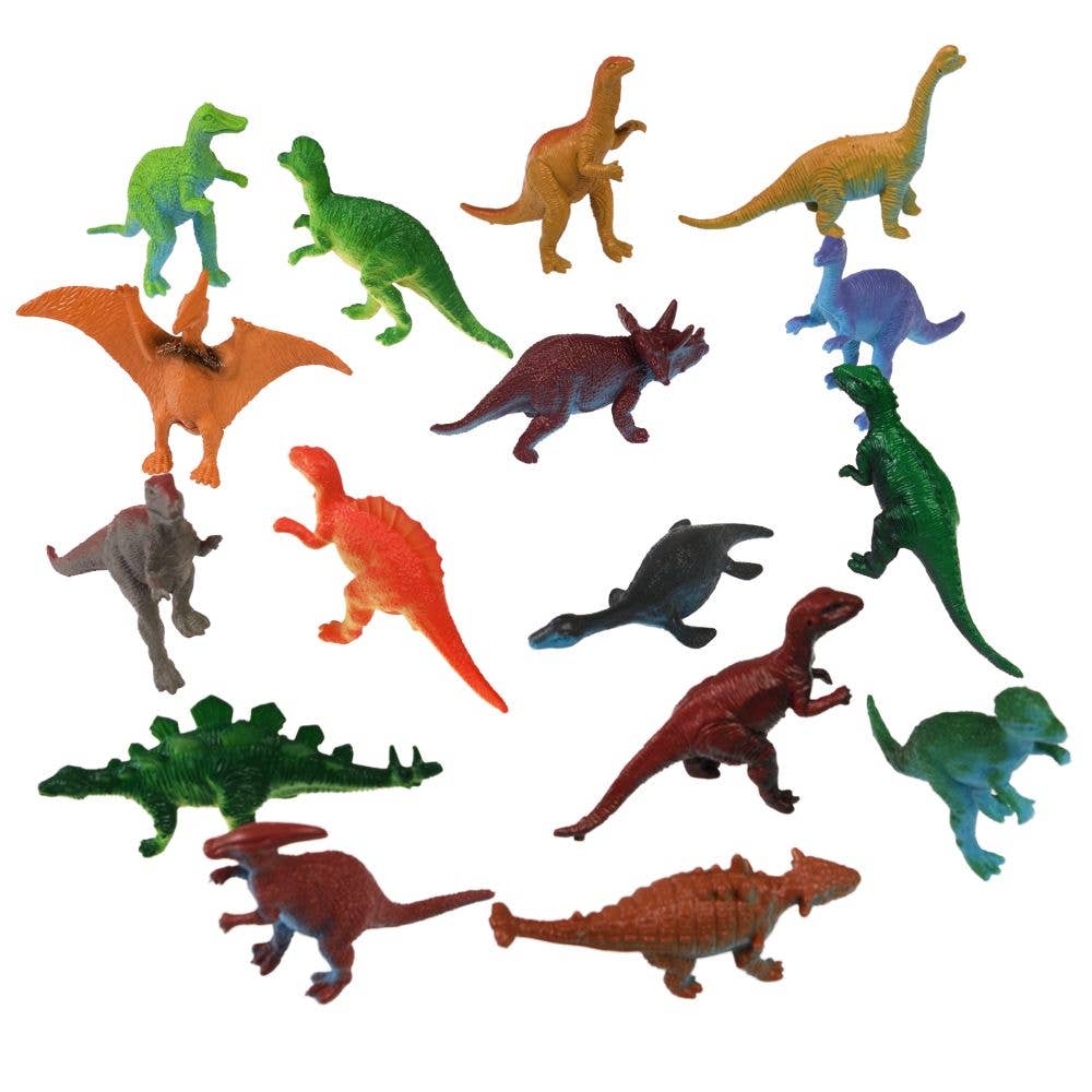 Prehistoric Land - Box of 16 Dinosaurs