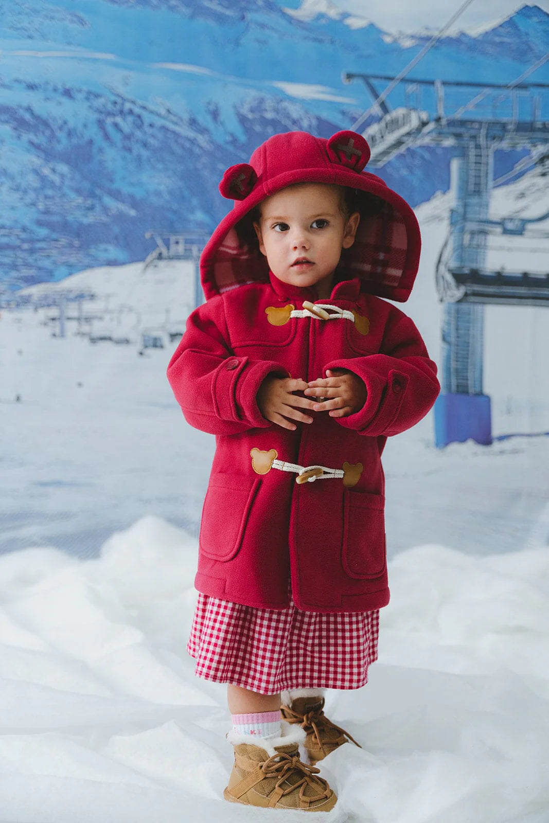 Huxbaby Apres Ski Peacoat - Cherry