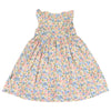 Smocked Floral Dress Yellow Floral