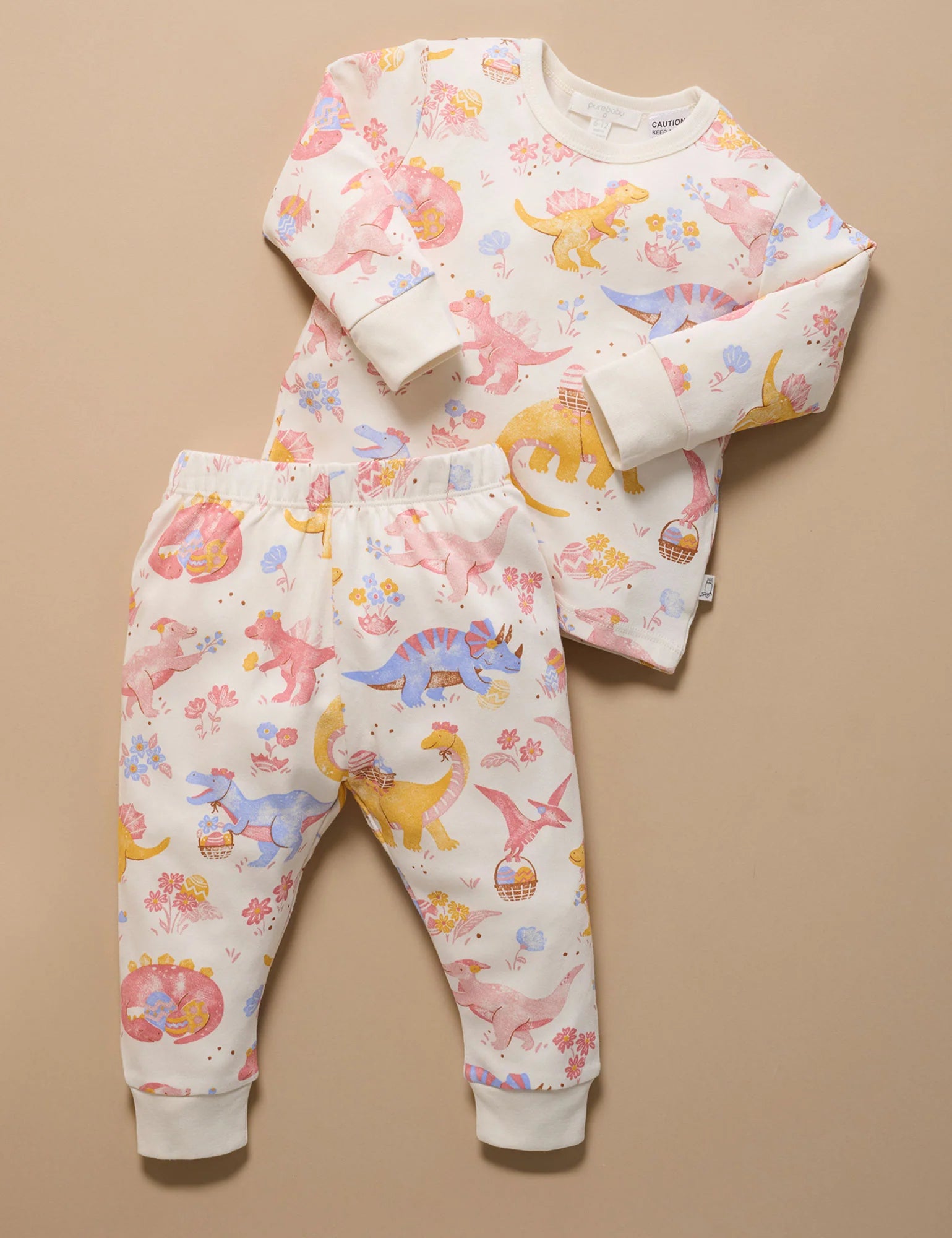 Purebaby Dino Gather Easter PJ Set