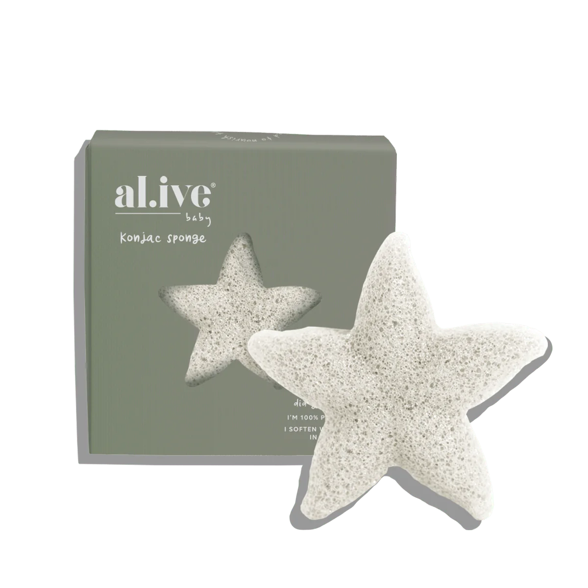 Alive Baby Konjac Sponge - White