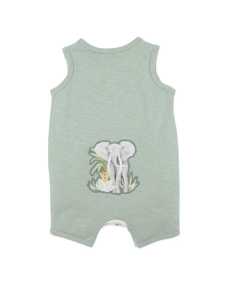 Sway Print Elephant Romper