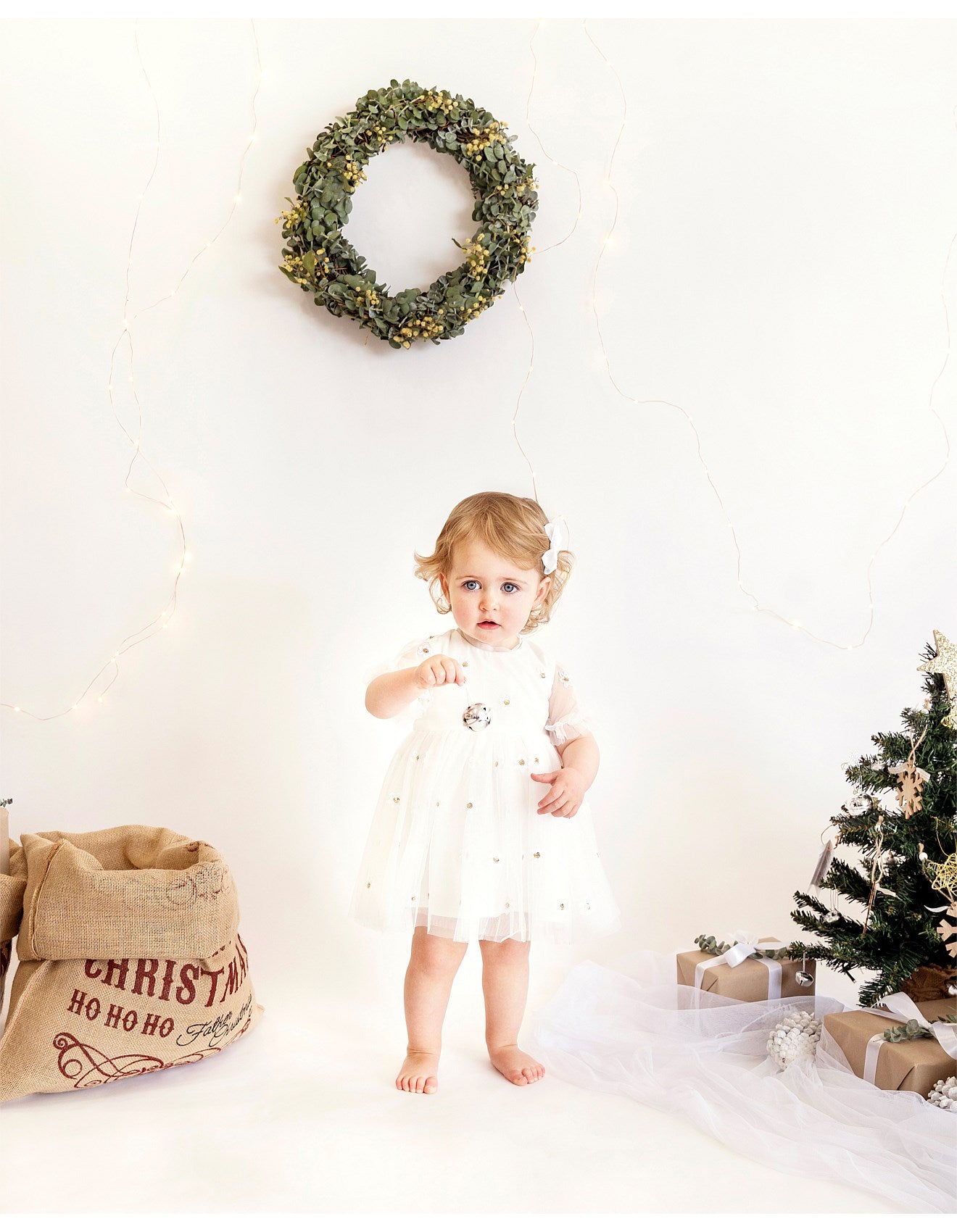 Bebe Festive White Sequin Daisy Dress