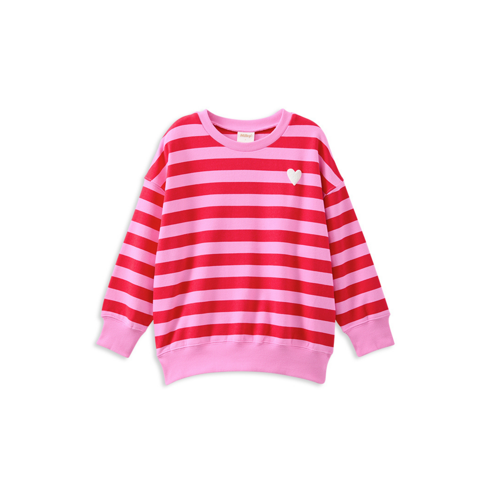 Milky Cherry Stripe Sweat