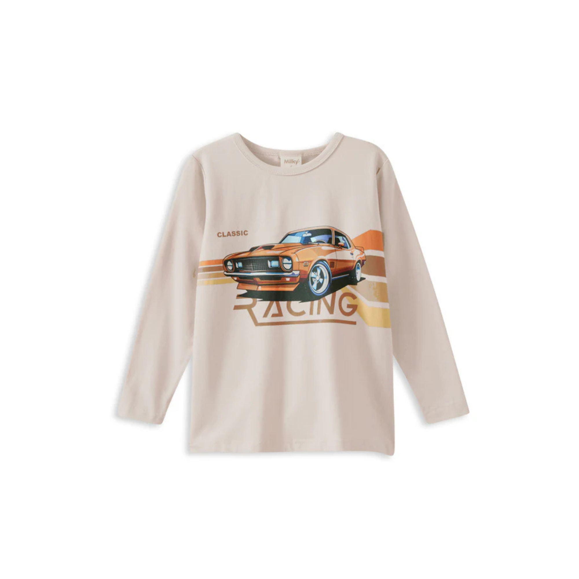 Milky Retro Racer Tee - Off White