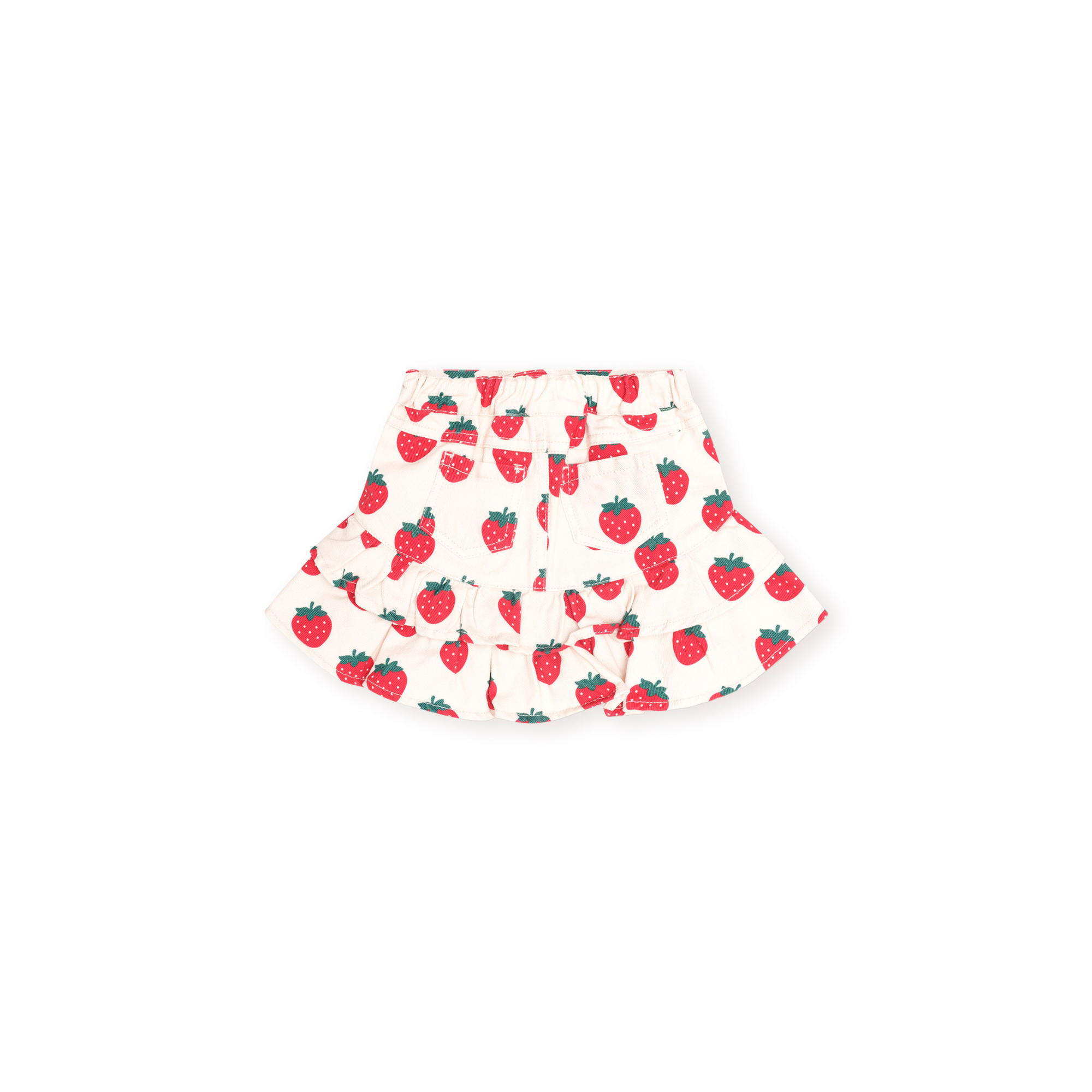 Huxbaby Strawberry Tiered Skirt - Multi Strawberry