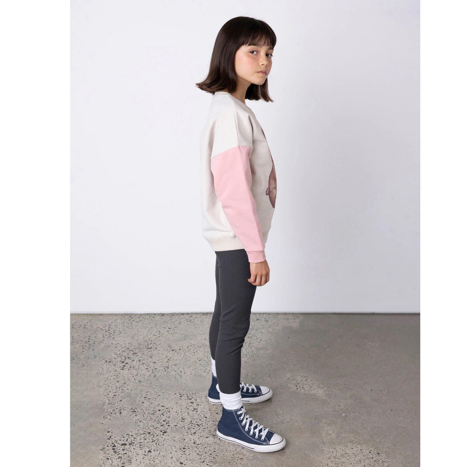 Minti Deluxe Rib Tights - Dark Grey