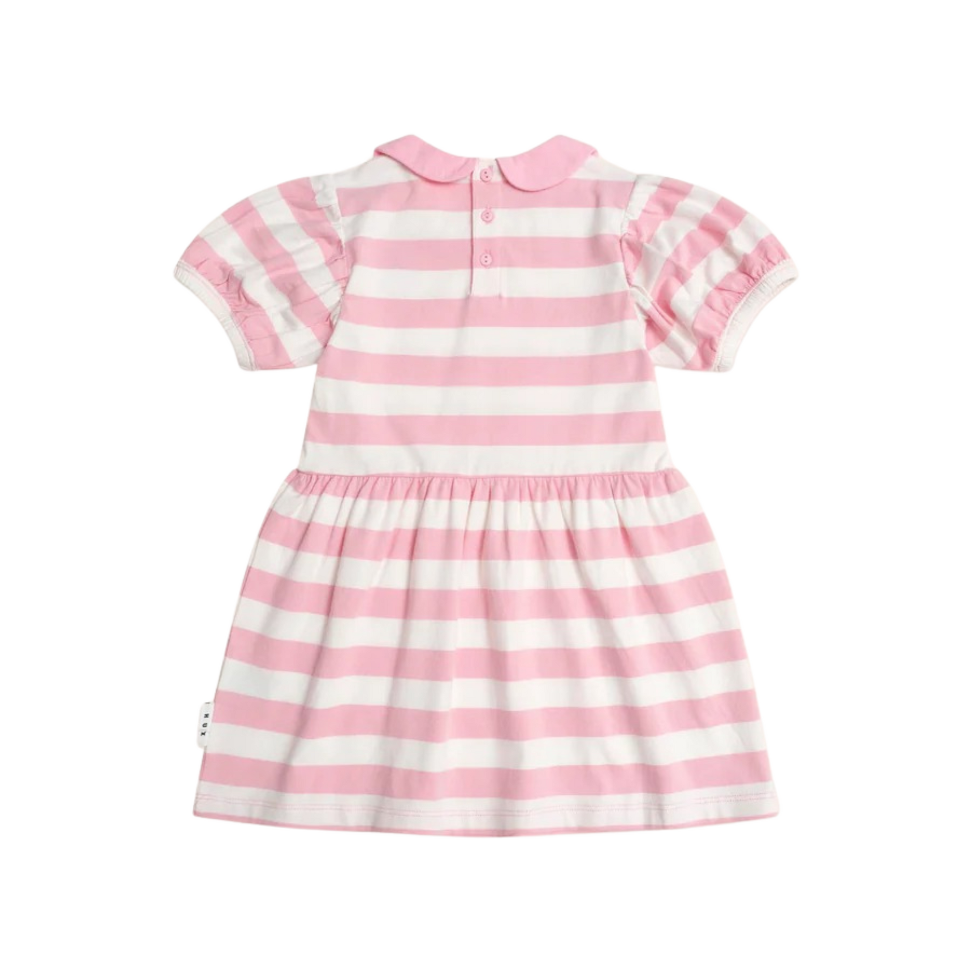 Huxbaby - Strawberry Stripe Puff Sleeve Dress