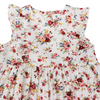 Korango Floral Dress with frill - White