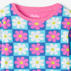 Hatley Checked Daisy Cotton Pajama Set - Blue Curacao