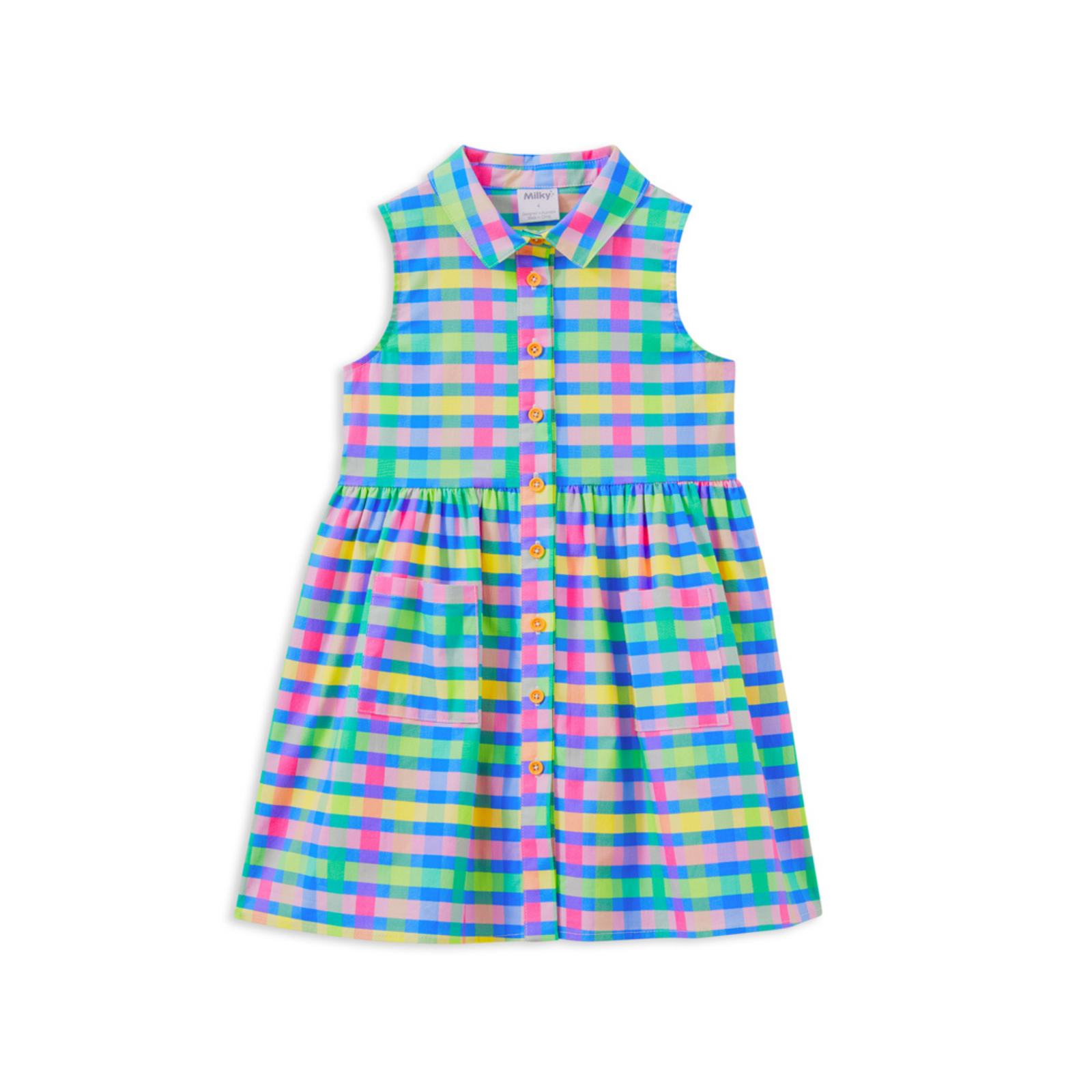 Milky Picnic Check Dress