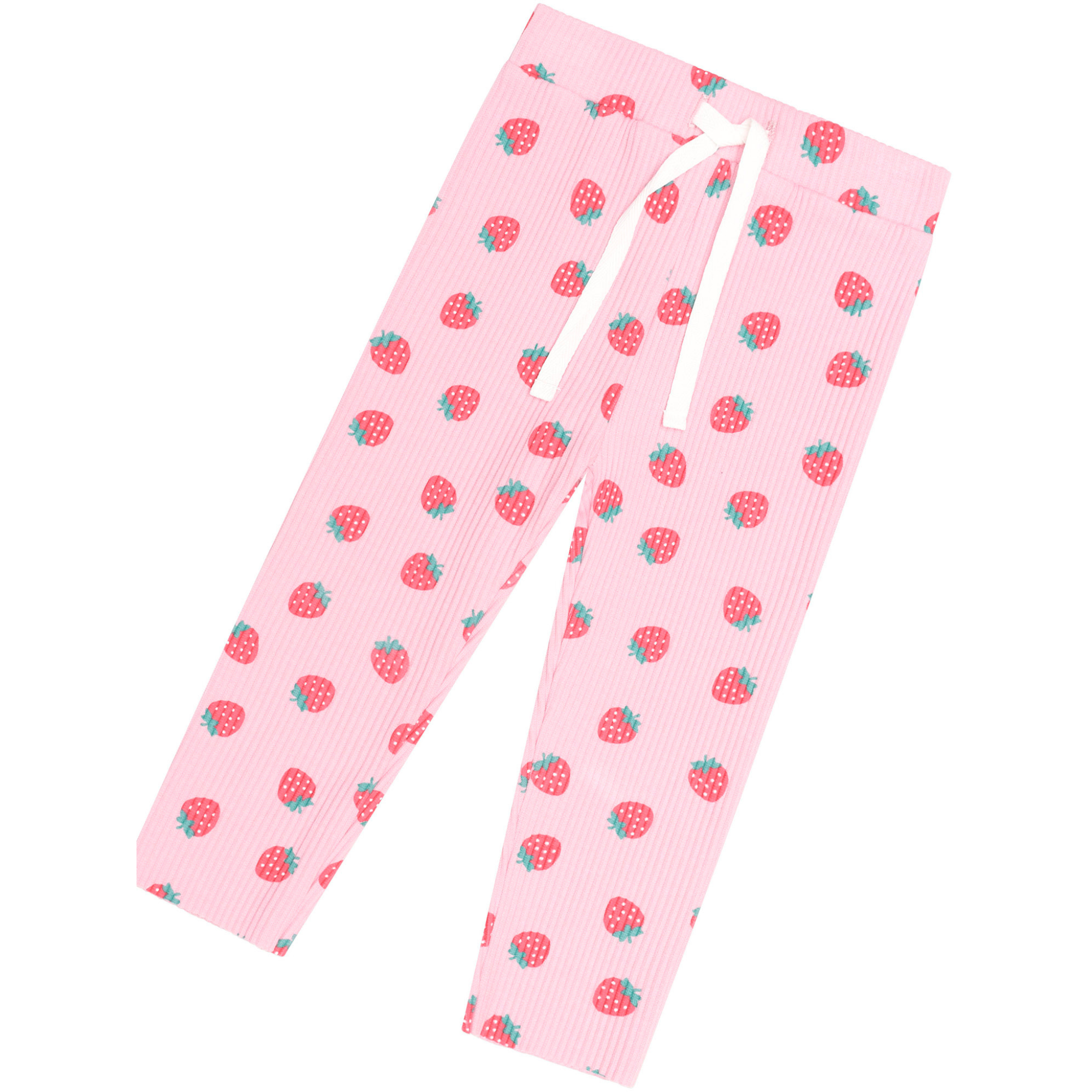 Huxbaby Strawberry Print Rib Legging - Strawberry Print