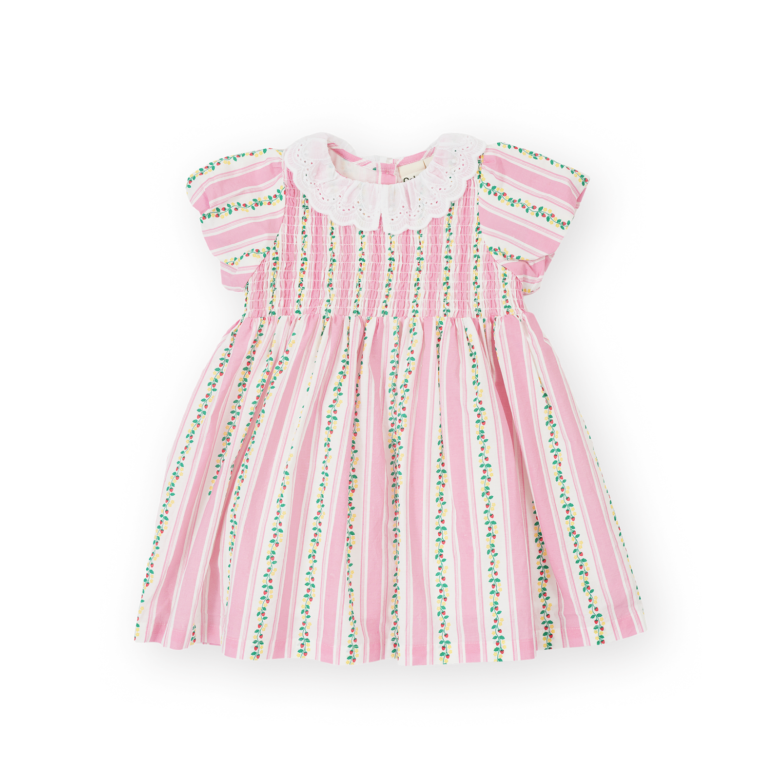 Goldie + Ace Antique Stripe Strawberry Flo Smocked Dress
