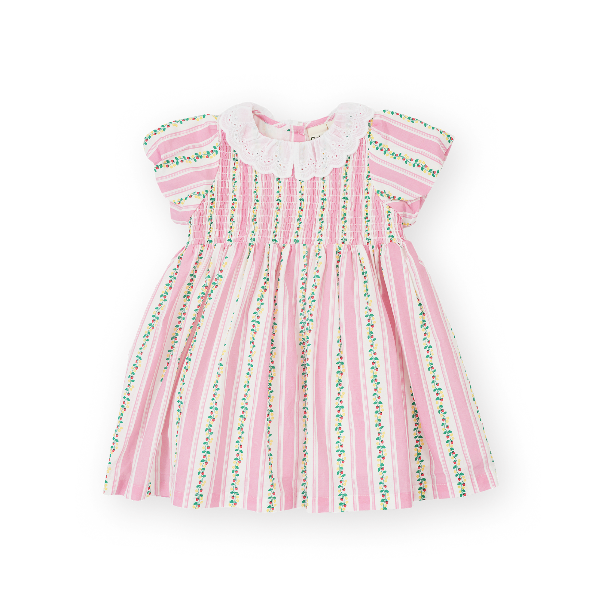Goldie + Ace Antique Stripe Strawberry Flo Smocked Dress