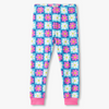 Hatley Checked Daisy Cotton Pajama Set - Blue Curacao