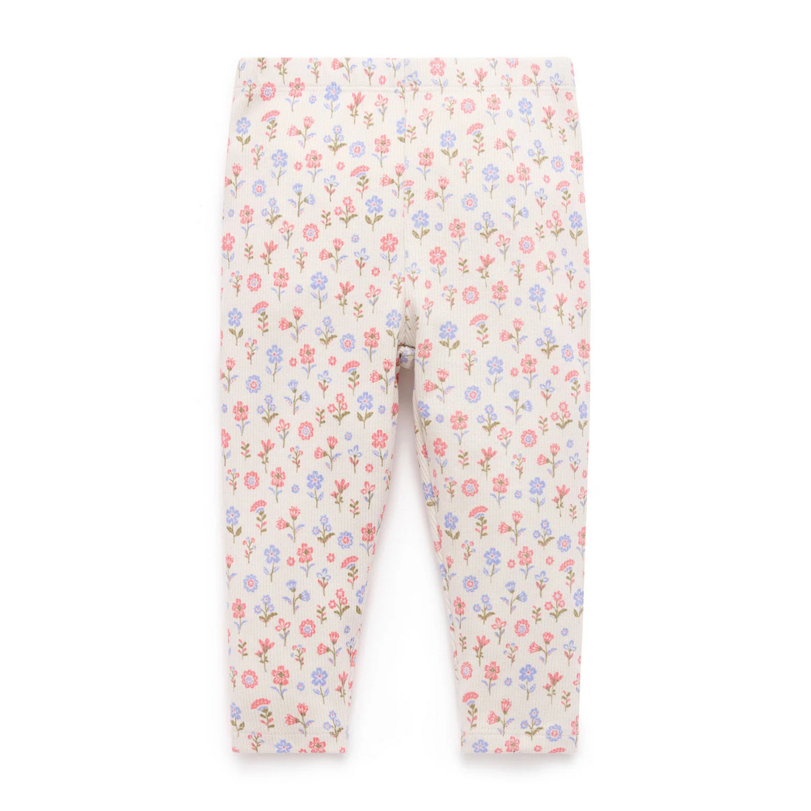 Purebaby Rib Leggings  - Dahlia Print