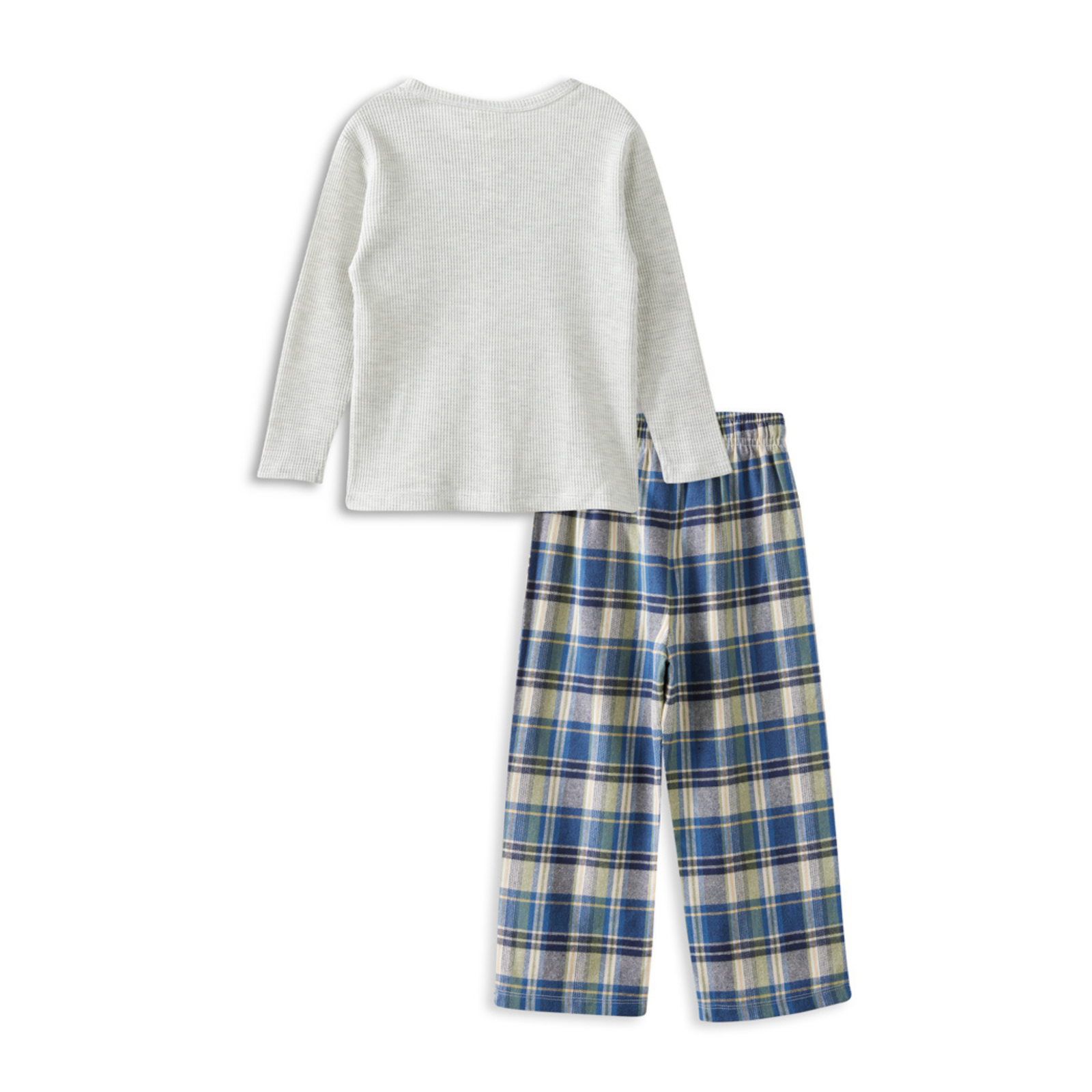 Milky Chester Check Pj's - Silver Marle / Check