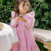 Bebe Lyla Gingham Dress - Coral Gingham