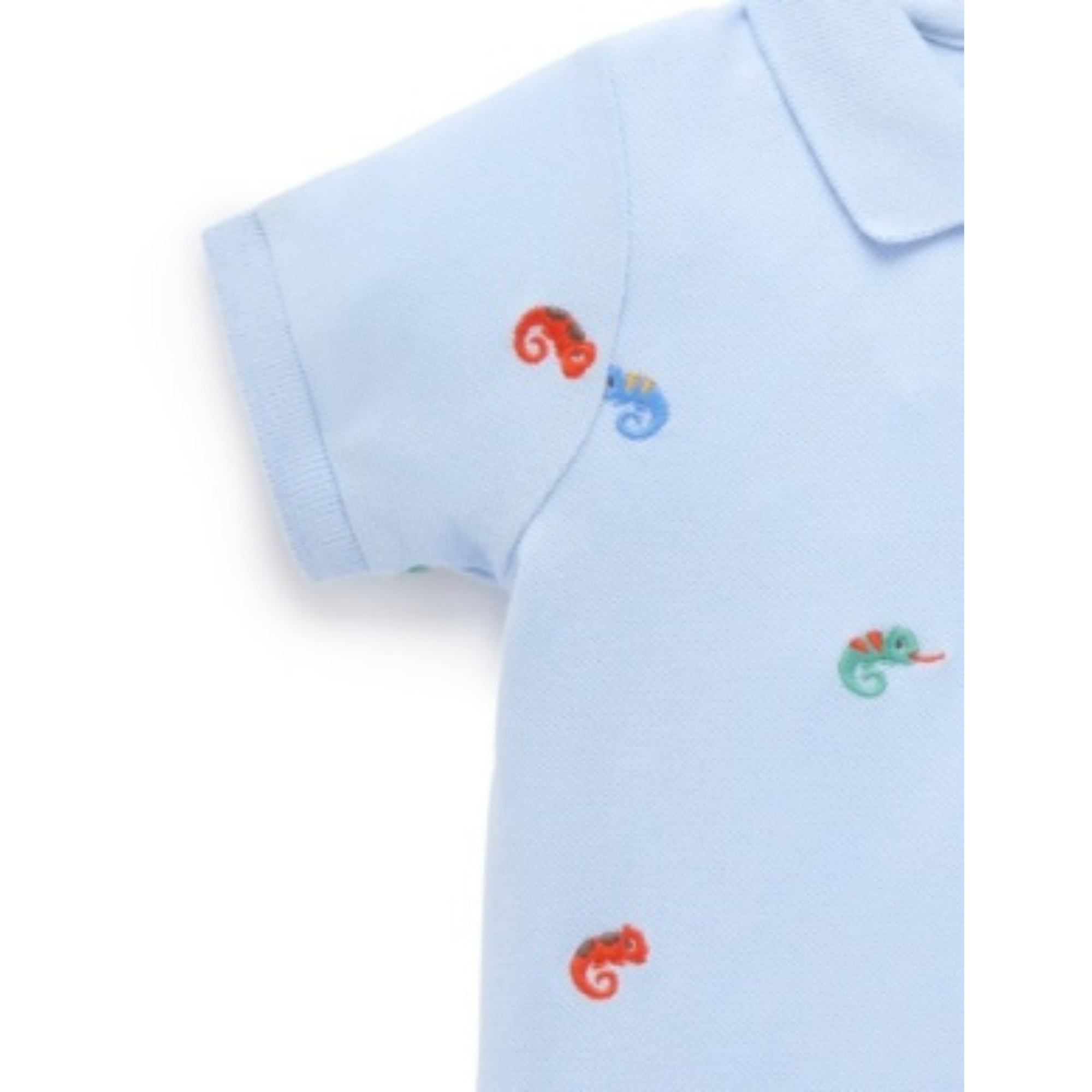 Purebaby Chamelon Polo - Chamelon Broderie