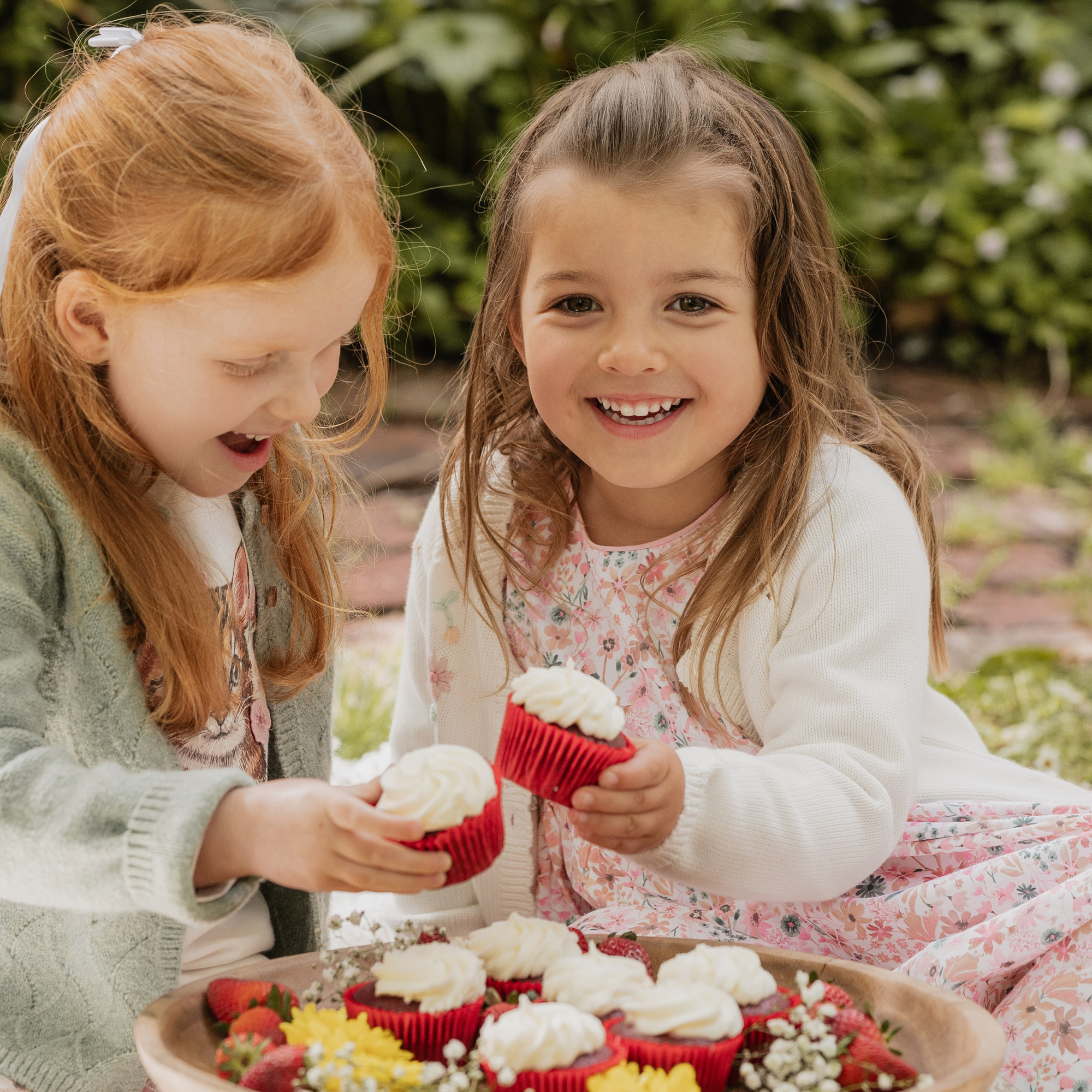 Bebe Fern Hand Emb. Organic Cardigan - Cloud
