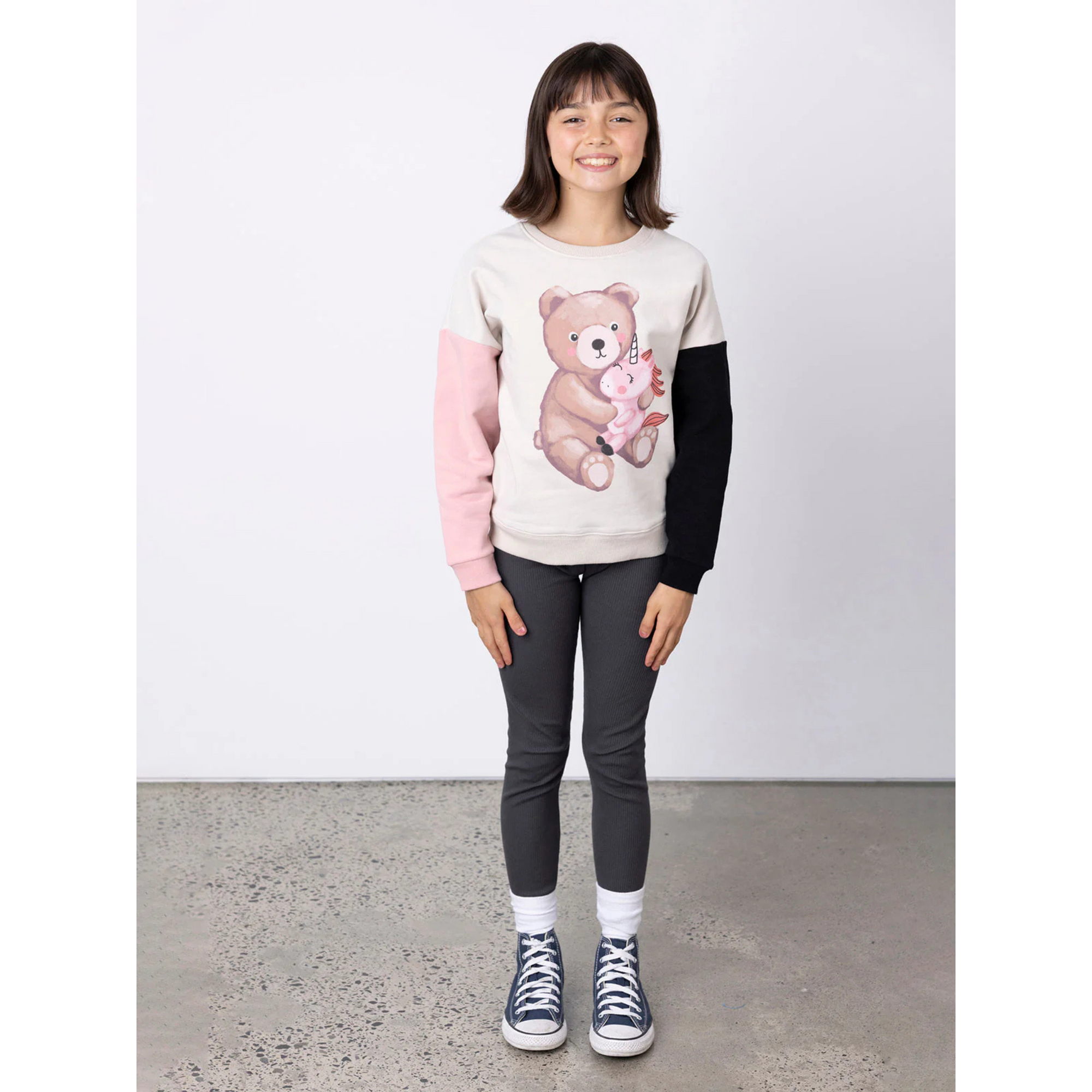 Minti Deluxe Rib Tights - Dark Grey