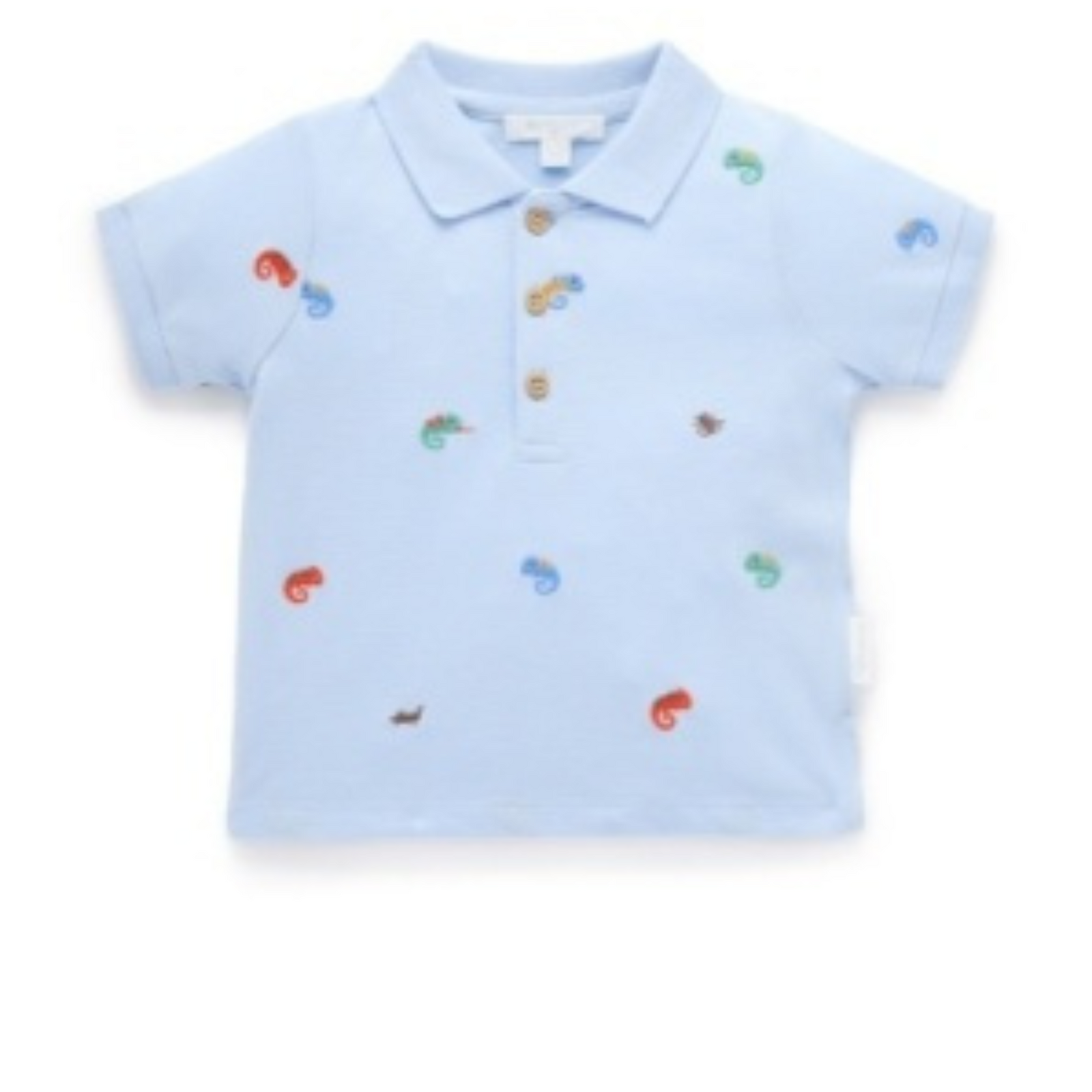 Purebaby Chamelon Polo - Chamelon Broderie