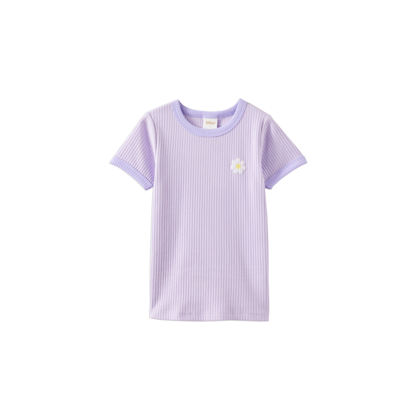 Milky Lilac Mist Rib Tee
