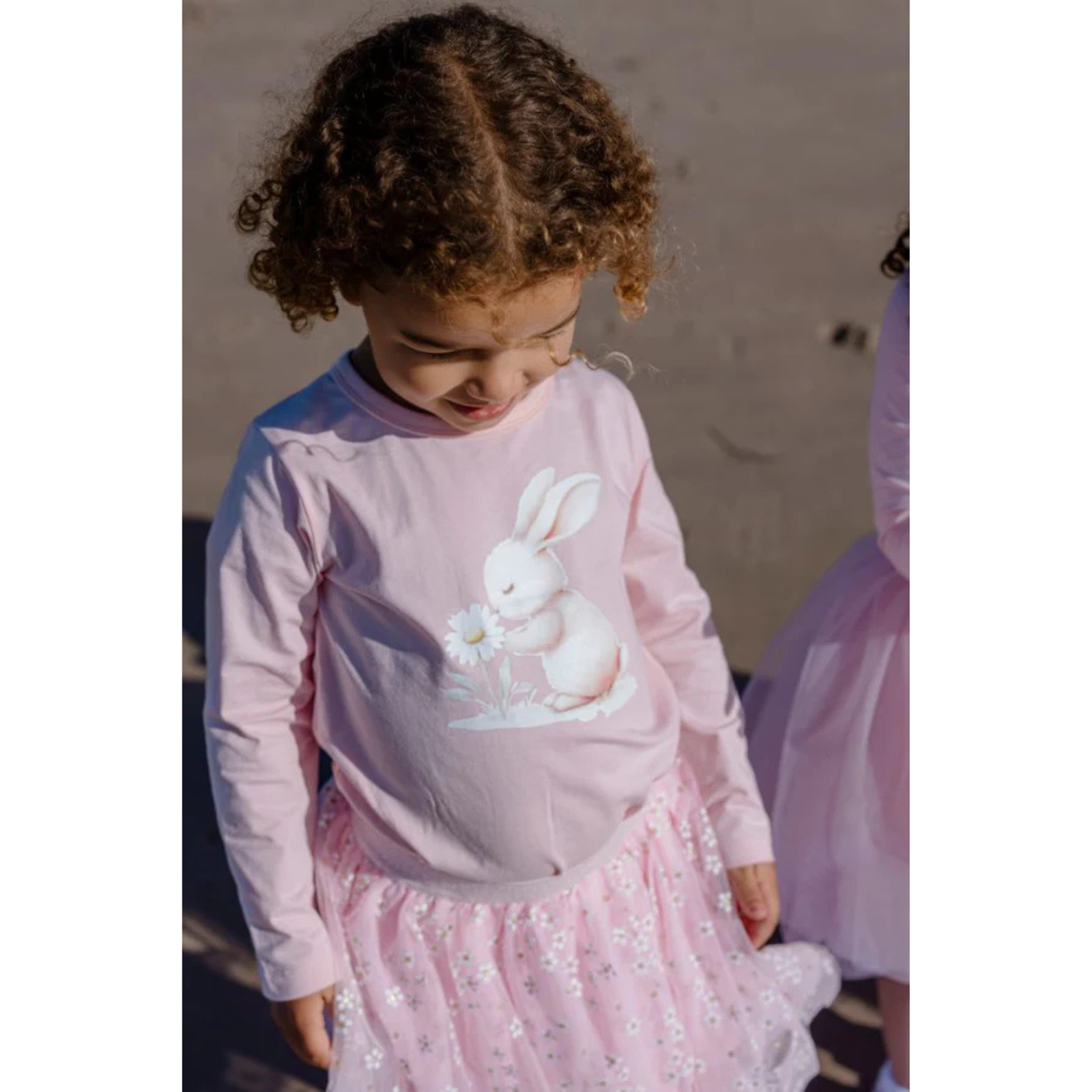 Milky Meadow Bunny Tee - Blush Pink