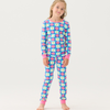 New Pre-Order Hatley Checked Daisy Cotton Pajama Set - Blue Curacao