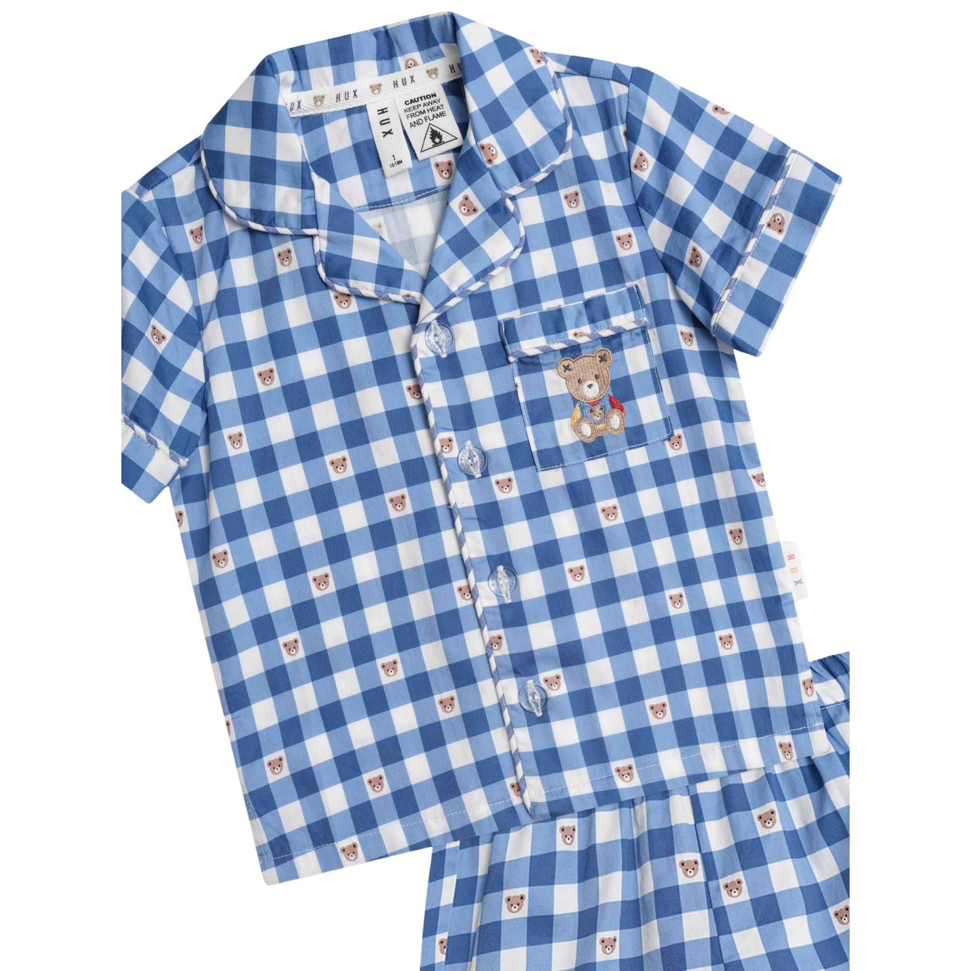 Huxbaby - Huxbear Check PJs - Navy