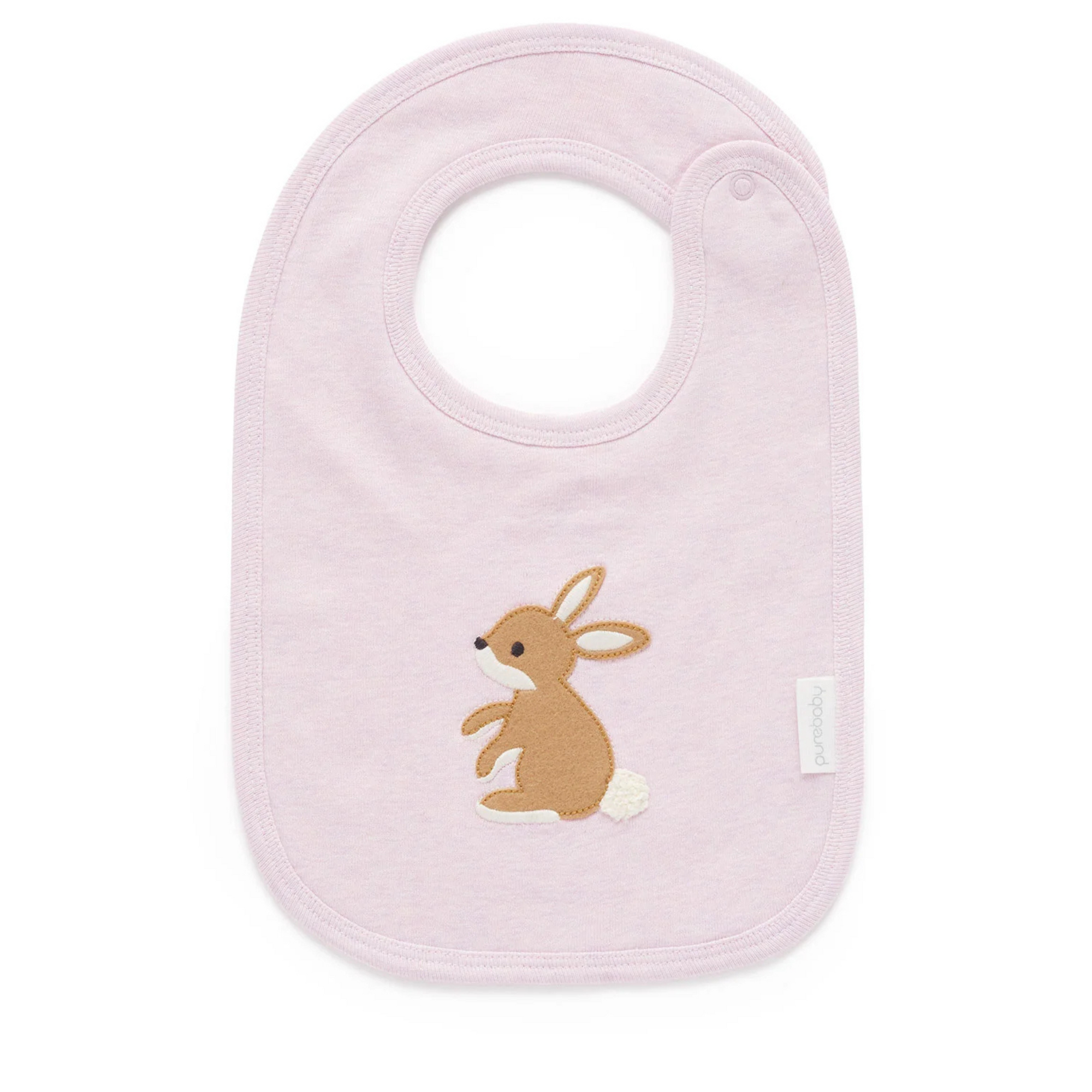 Purebaby Bunny Bib - Primrose  Melange