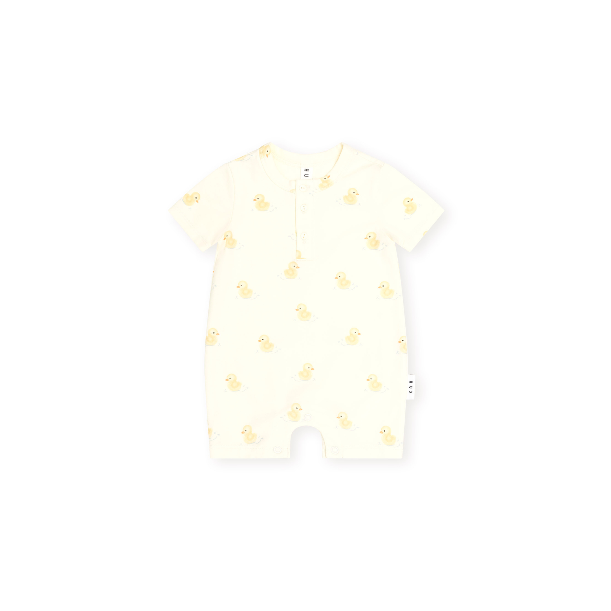 Huxbaby Rubber Ducky Henley Bodysuit - Butter