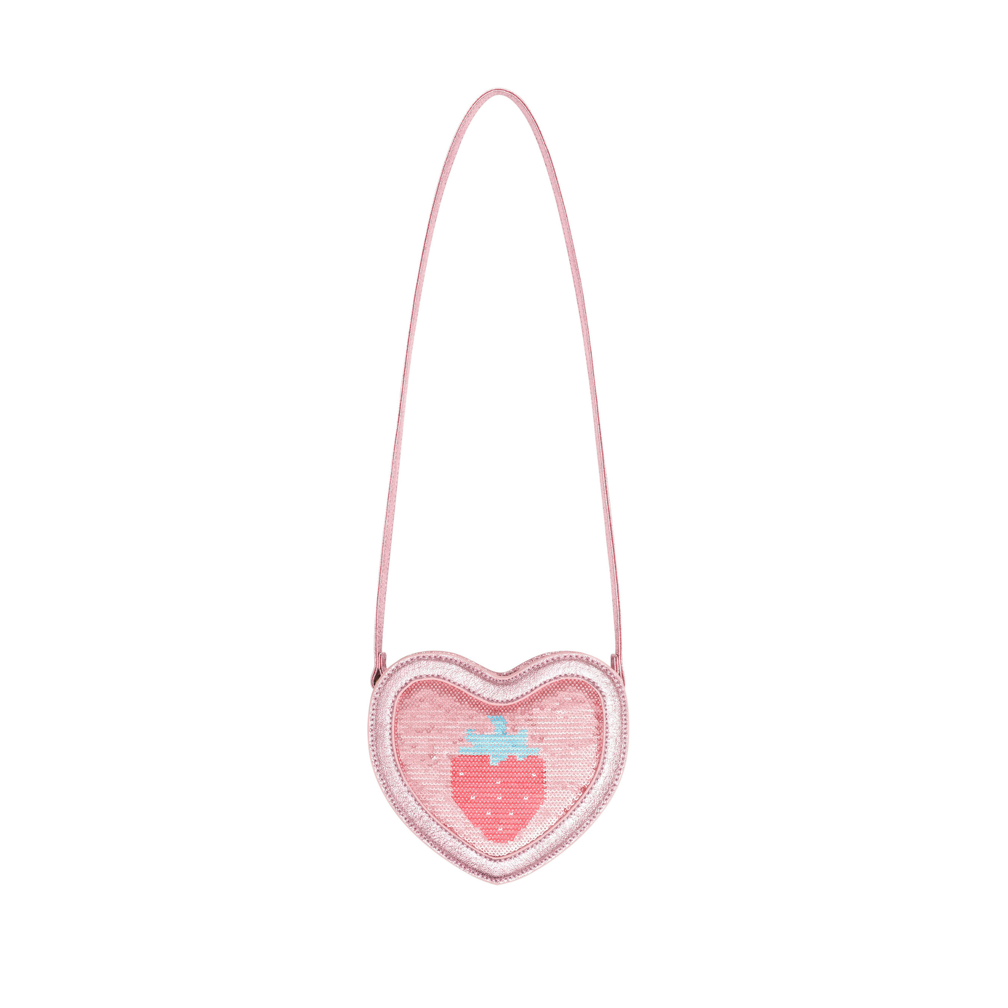 Huxbaby Strawberry Sequin Heart Bag - Strawberry Metallic