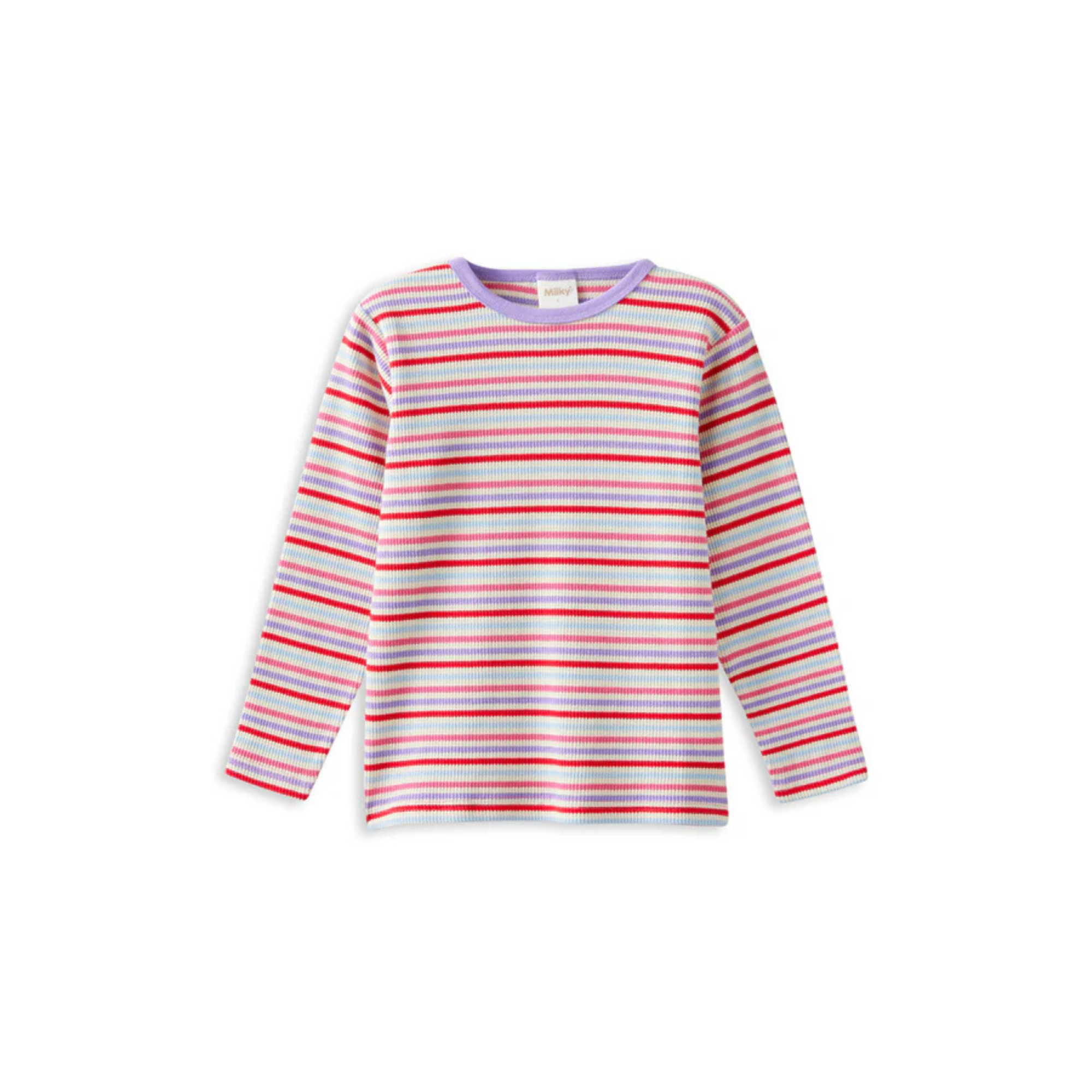 Milky Jellybean Waffle Tee - Multi Stripe