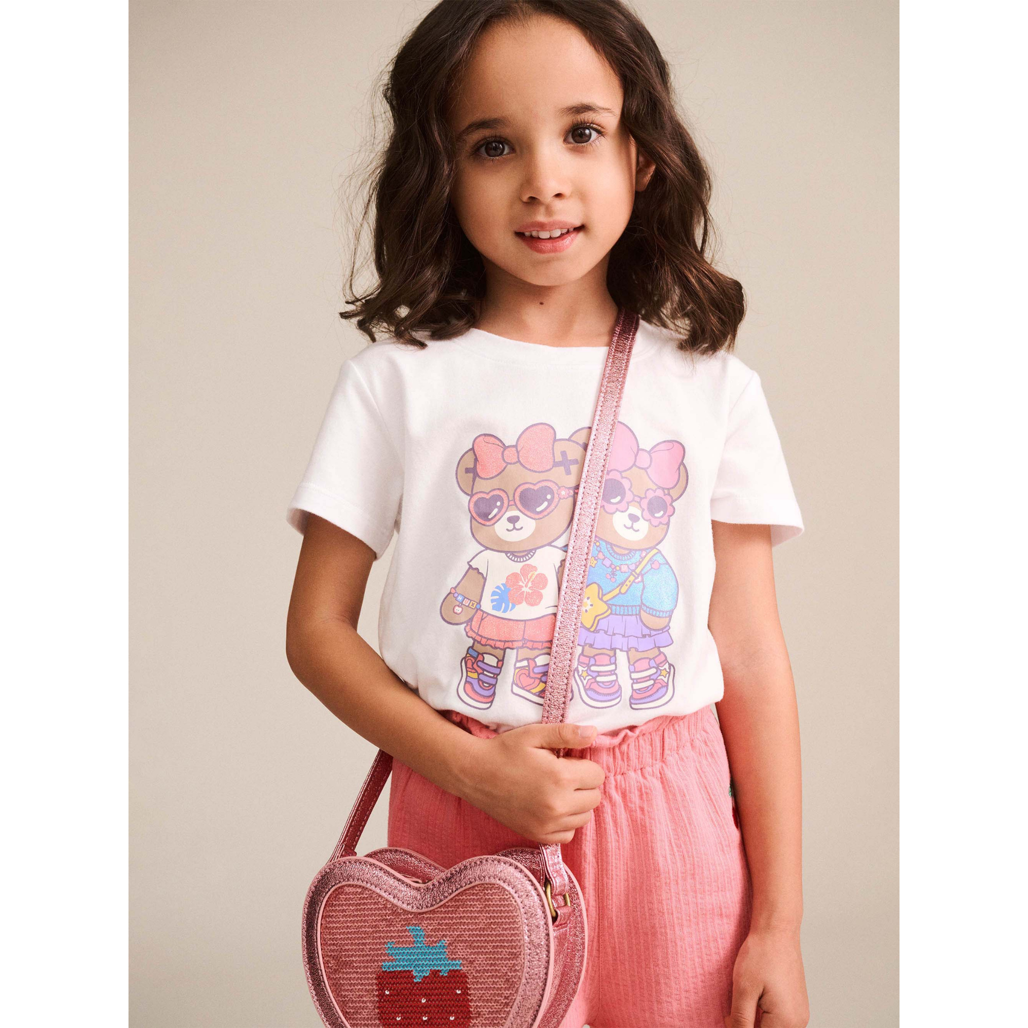 Huxbaby Strawberry Sequin Heart Bag - Strawberry Metallic