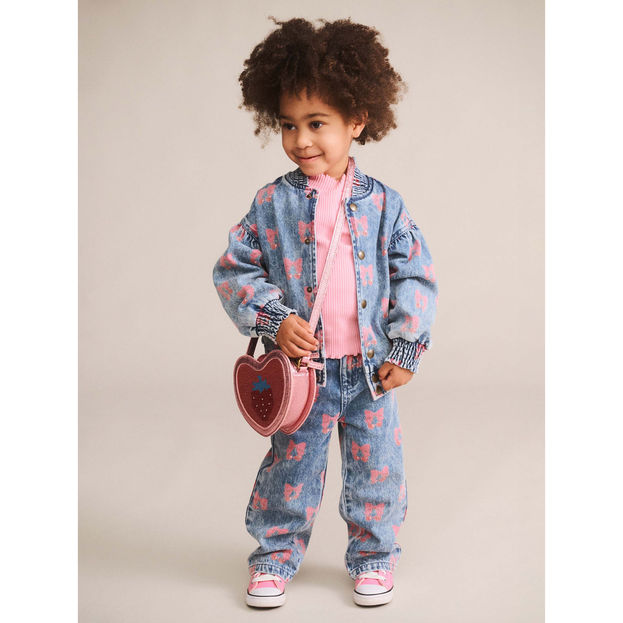 Huxbaby Dreamy Denim Cherry Jacket - Multi Denim