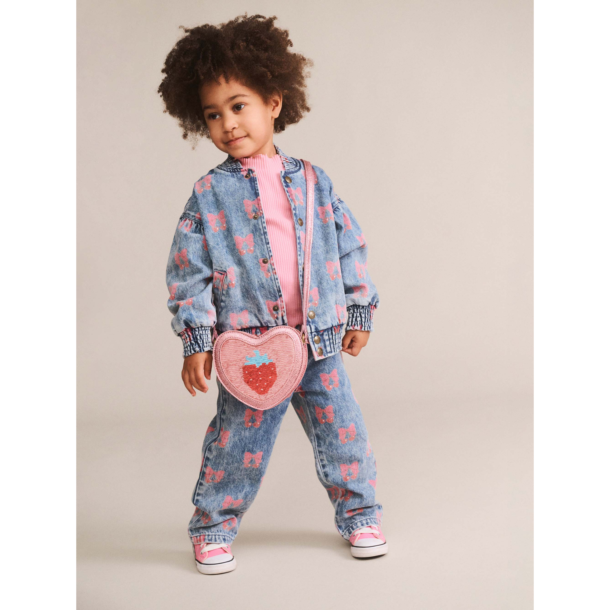 Huxbaby Dreamy Denim Cherry Jacket - Multi Denim