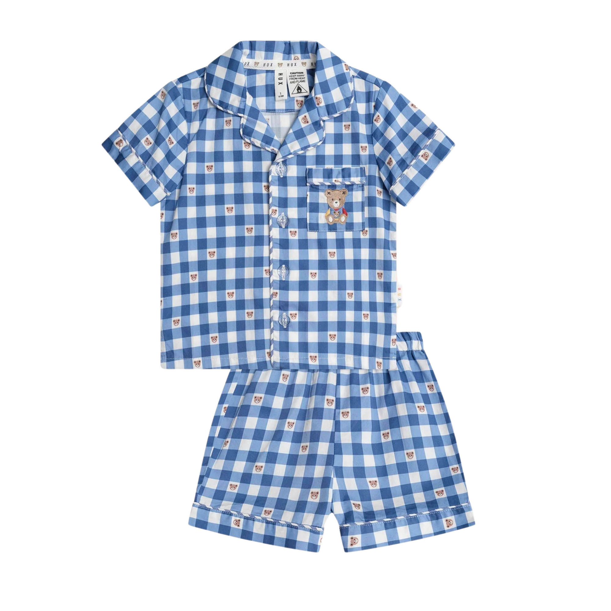 Huxbaby - Huxbear Check PJs - Navy