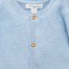 Purebaby Textured Cardigan - Blue  Melange