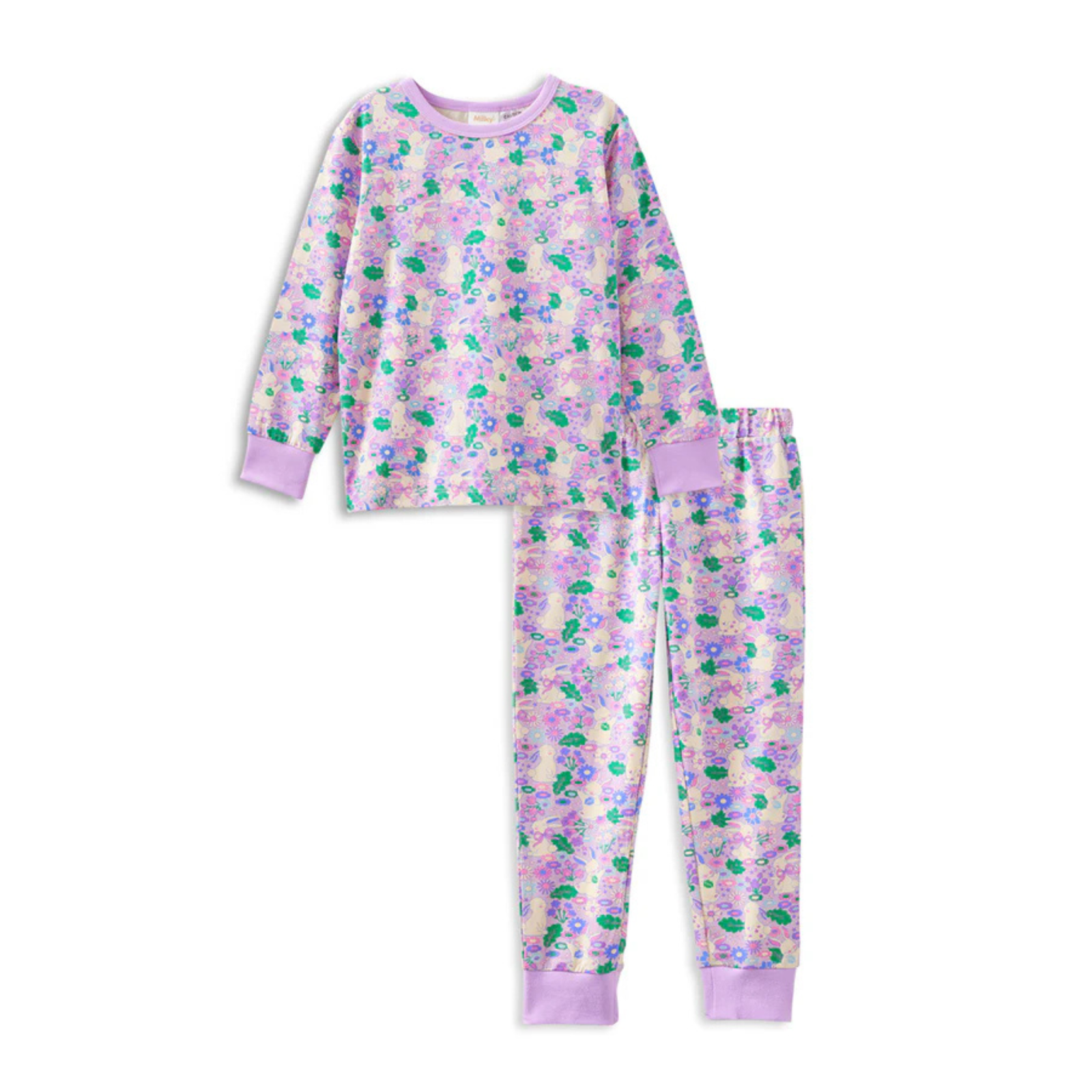 Milky Bunny & the Blossoms Pj's - Soft Lilac