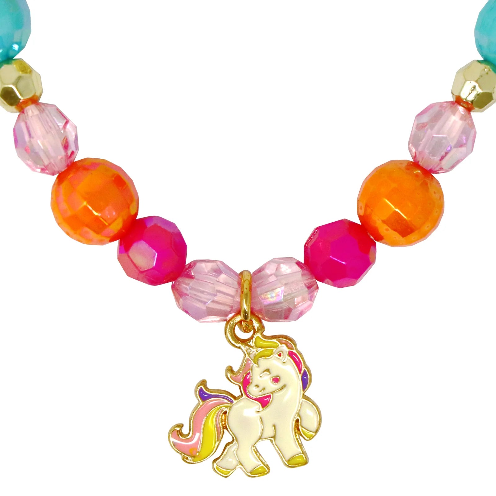 Pink Poppy Little Unicorn Necklace and Bracelet Set
