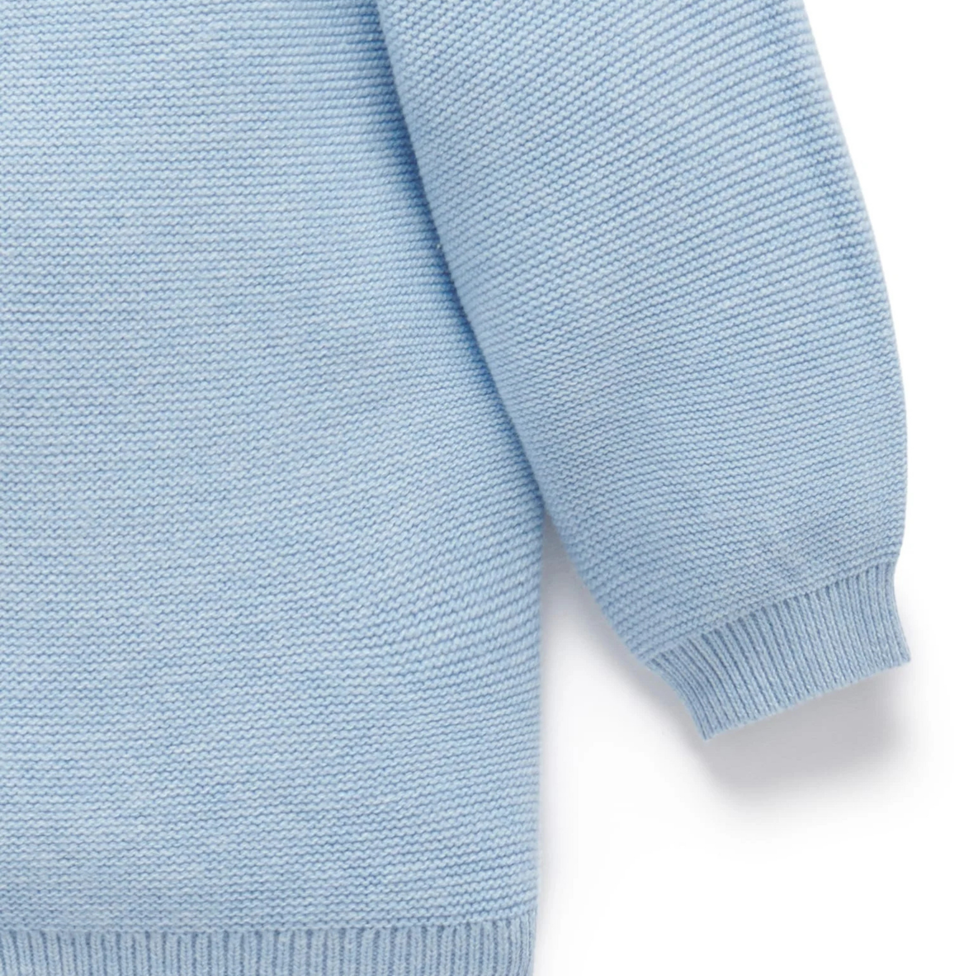 Purebaby Textured Cardigan - Blue Melange