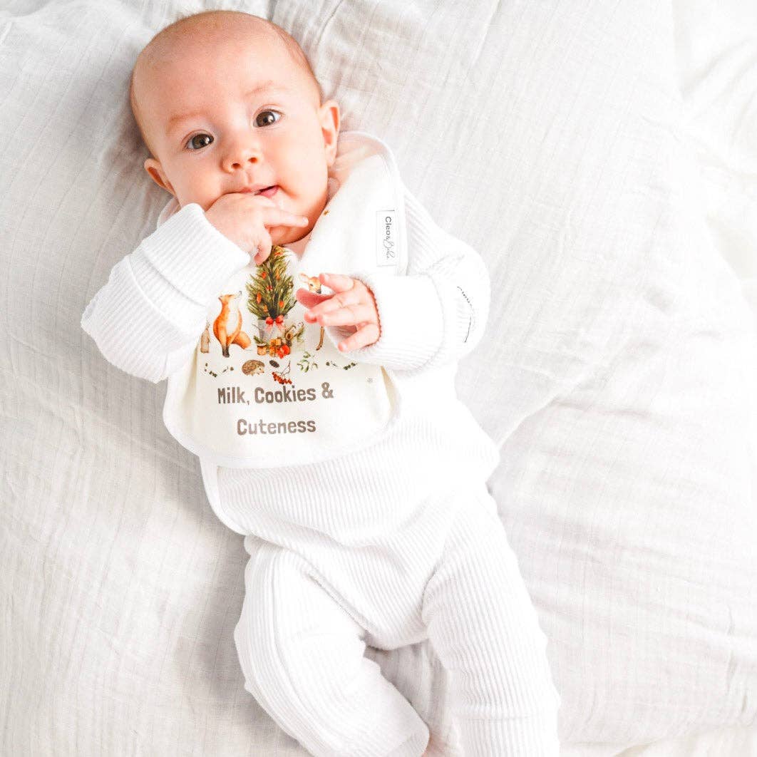 Cleo &amp; Bebe Christmas Tree Animals - Waterproof Classic Bib