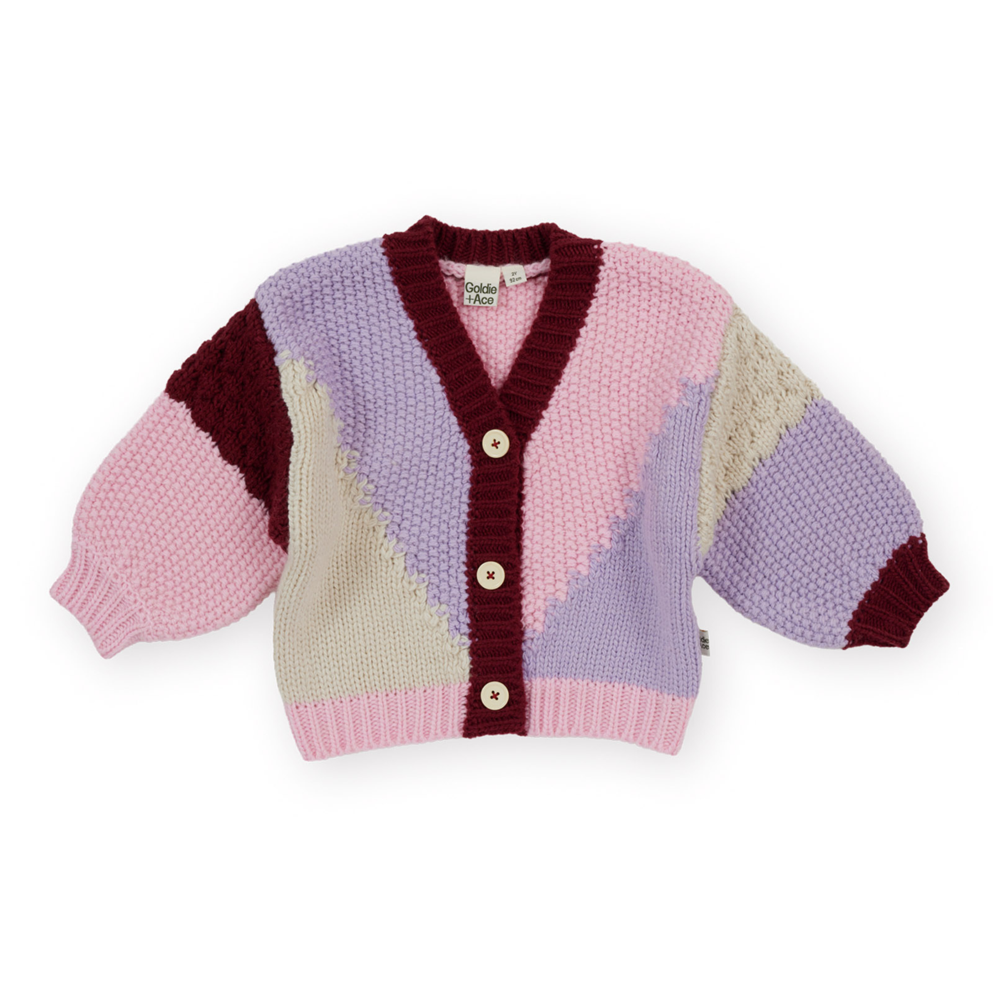 Goldie + Ace Colour Block Knit Cardigan