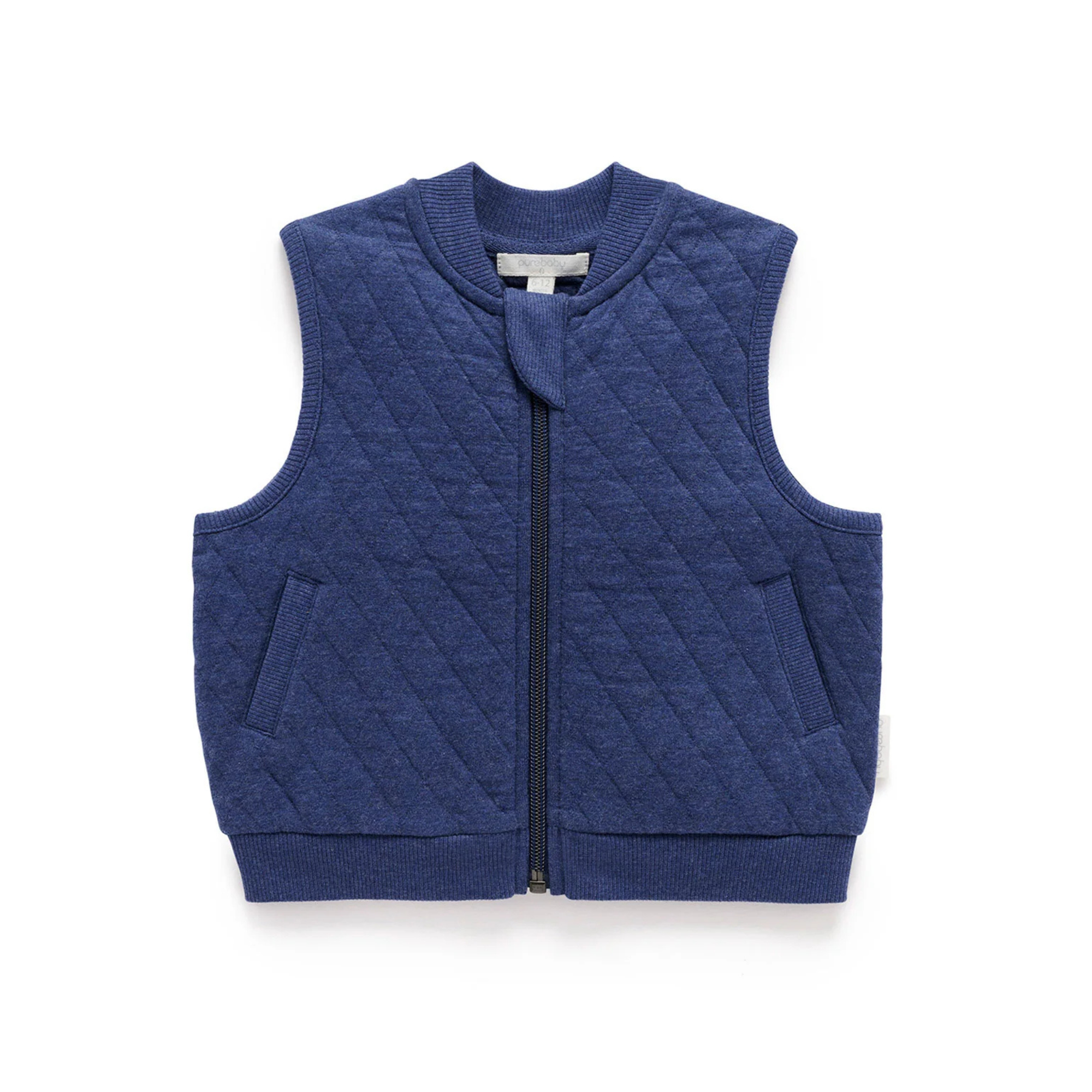 Purebaby Quilted Vest - Midnight Melange